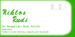 miklos rudi business card